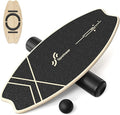 Sportneer Balance Board - 7 Modes Wobble Board with Adjustable Stoppers - Exercise Balancing Stability Trainer for Improve Balance, Surf Trainer & Physical Therapy - Roller and 2.8'' Ball Included