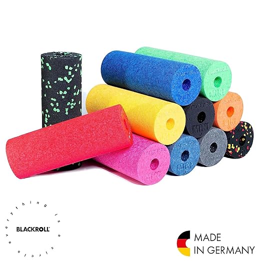 BLACKROLL - Mini Foam Roller, Massage Tool for Feet, Hands, and Arms, Ideal for Travel Size and Targeted Myofascial Release, for Exercise, Massage, and Muscle Recovery, 6" x 2", Yellow