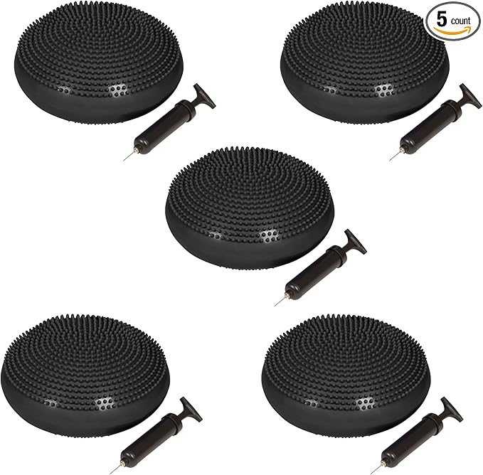 Trademark Innovations PVC Fitness and Balance Disc - 13-Inch Diameter - Set of 5