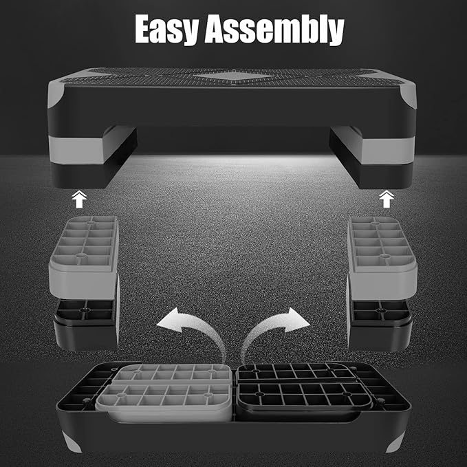 Adjustable Exercise Workout Aerobic Stepper Step Platform Trainer