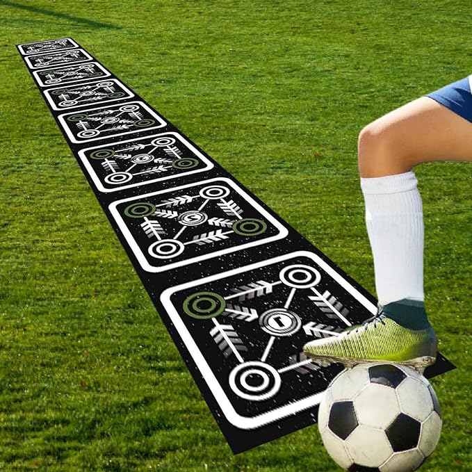Agility Ladder Mat Pad,Footwork Practice Foldable Nonslip Speed Training Equipment for Sports,Gym,Coordination,Balance,Rhythm