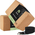 Syntus Yoga Block and Yoga Strap Set, 2 Soft Non-Slip Yoga Blocks 9×6×4 inches, 8FT Metal D-Ring Strap for Yoga, General Fitness, Pilates, Stretching and Toning