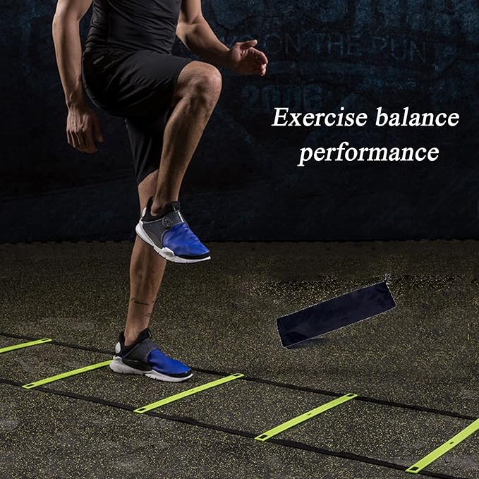 Agility Ladder Flexibility Speed Ladder, Sports Training Set,Fitness Jumping Ladder Footwork Sport Equipment,for Kids/Adults Outdoor Training(Size:6m)
