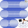 Shappy 50 Pcs Agility Rings with Storage Bags 15 Inch Agility Exercise Rings Training Hoops Plastic Speed Jumping Hoops for Gymnastics Sports Soccer Football Practice Games