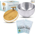 Platinum Nuru Massage Gel Powder and Bowl Set | 2 x Massage Powder 5g Sachet | 1 x 16 fl oz Bowl | Ideal for Relaxing Nuru Massage | Tasteless, Colorless, Stain-Free