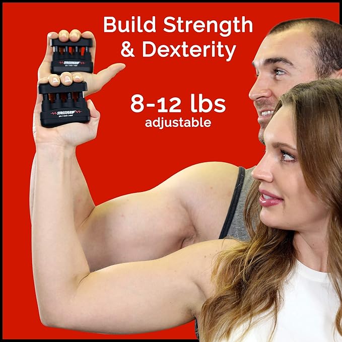 Stress Relief for Adults (Large) - A Stress & Anxiety Relief Device - Comfortable Hand Exerciser - Stress Reliever & Hand Gripper - Black