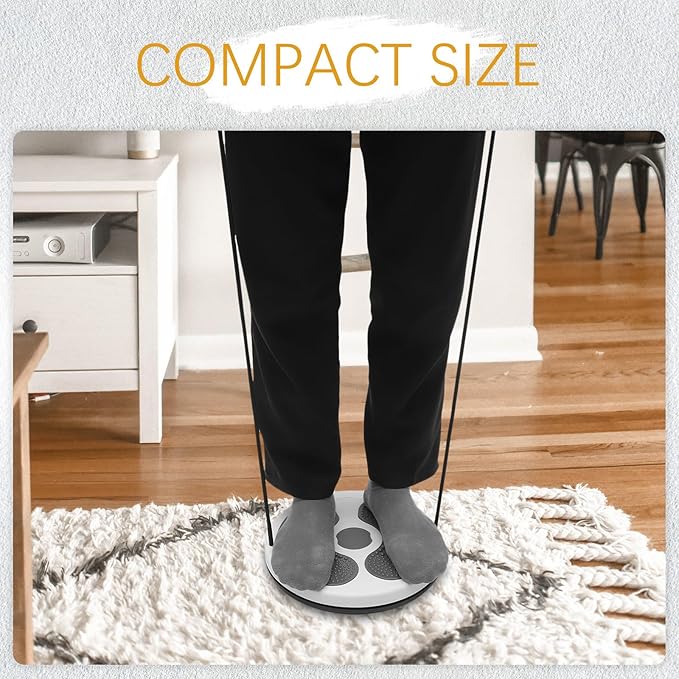 Veemoon Household Waist Massage Machine Twisting Board with Rope Plastic Fitness Slimming Disc for Abdominal Exercise and Core Training at Home