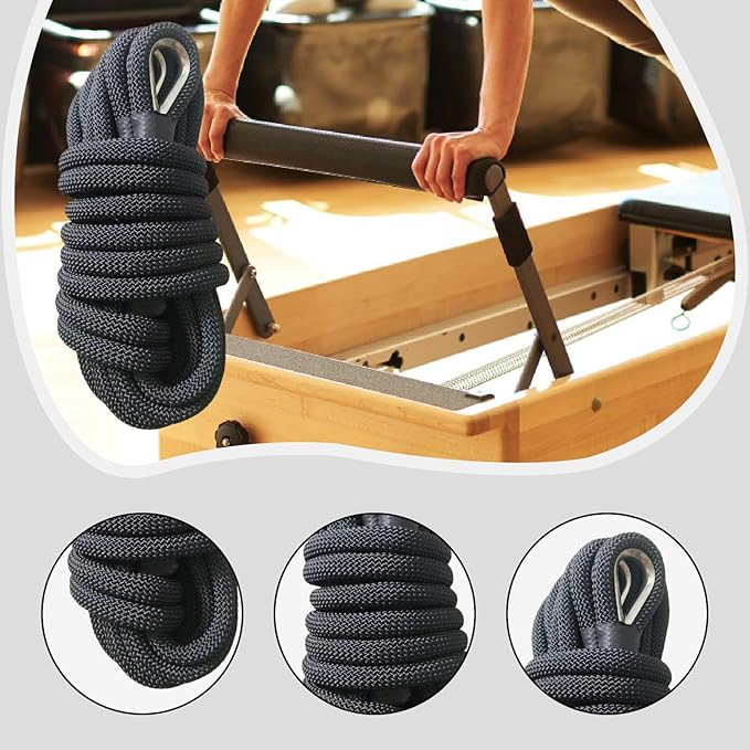 Pilates Reformer Pull Rope 102.36 inch (260cm) Replacement Hardware for Core Bed Fitness Equipment