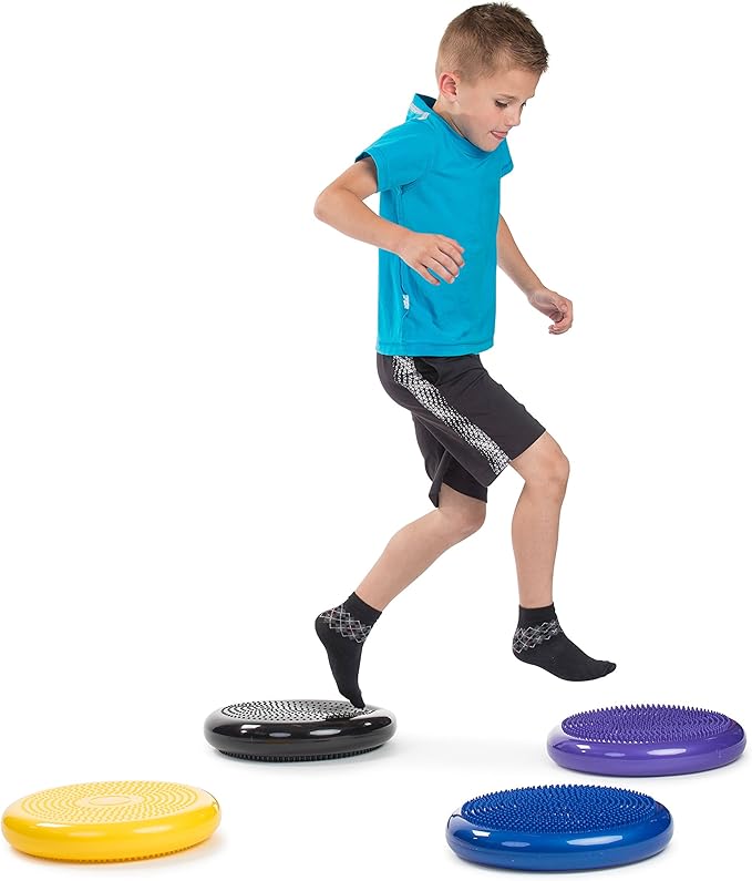 Inflated Stability Wobble Cushion, Including Free Pump/Exercise Fitness Core Balance Disc