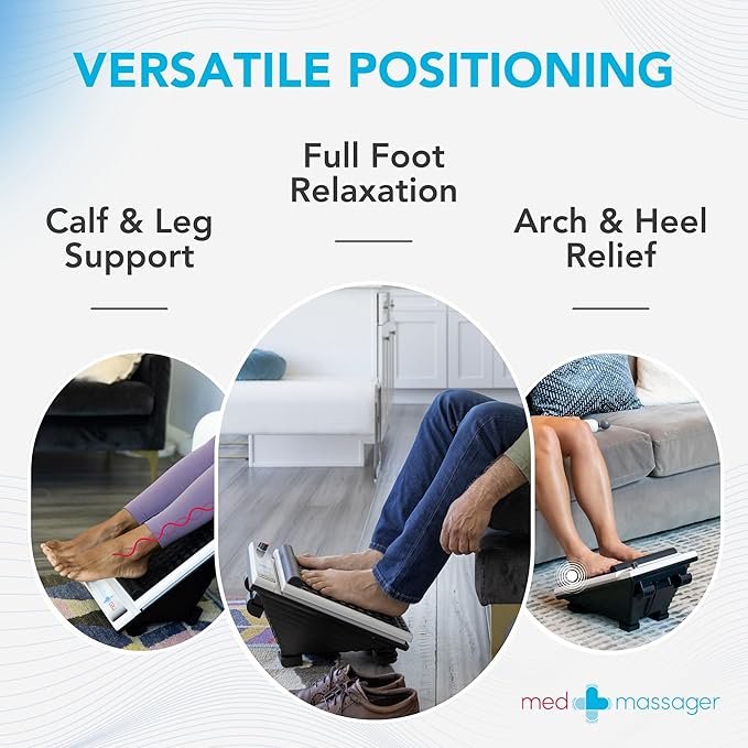 MedMassager Foot Massager Plus | Deep Tissue Massage Therapy, at-Home Massager, Dual Speed, Portable & Compact, Fast Relief from Neuropathy, Improves Blood Circulation MMF07
