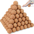 100 Pcs Cork Massage Ball 2 Inch Solid Hard Myofascial Release Yoga Ball for Back Foot Neck Pain Therapy Portable Tissue Muscle Release Tool for Home Office Travel
