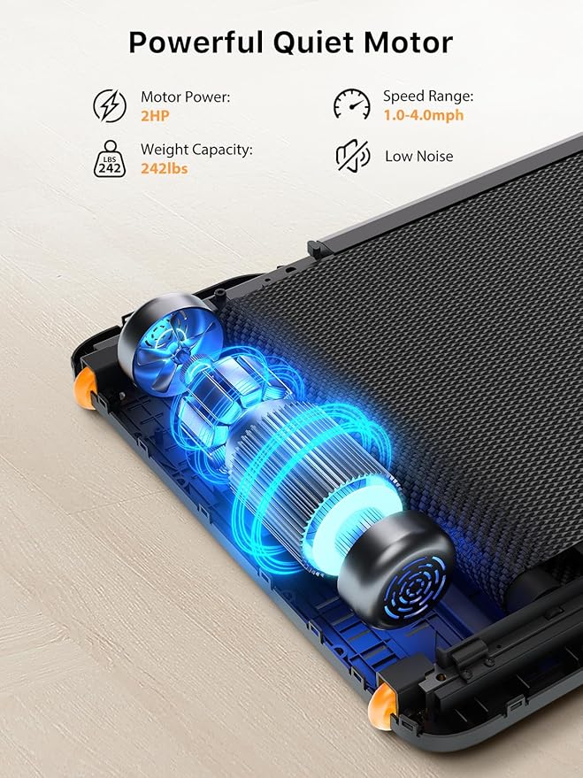 WALKINGPAD Foldable Walking Pad for Home Office, Under Desk Treadmill with Adaptive Speed Control, Compact Design for Small Spaces, No Assembly Needed