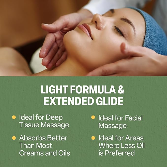 Massage FX Unscented Massage Lotion, 8 oz Pump Bottle - Soothing Formula Provides Smooth Extended Glide - Non Sticky Formula Easy Glide Smooth Touch with Natural Botanicals for Ultra Spa Experience