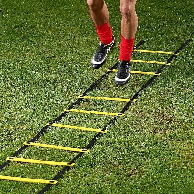 Agility Ladder – 500x40cm | Speed Agility Training Equipment Set | Speed Training Equipment for Athletes Sports Practice Adults Men Women Youth Athletes Professionals