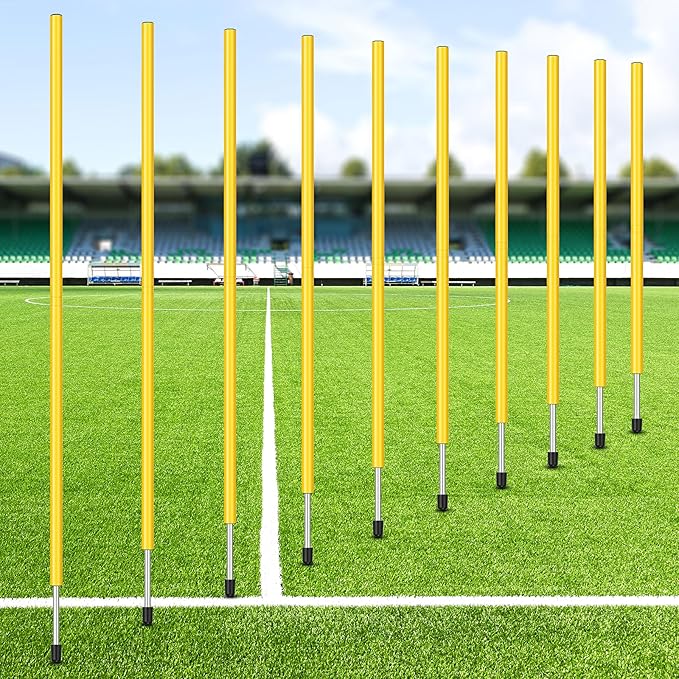 Blulu Training Agility Poles 5ft Forza Slalom Adjustable Soccer Training Poles Soccer Sticks Agility Equipment for Football Sport Football Soccer Speed